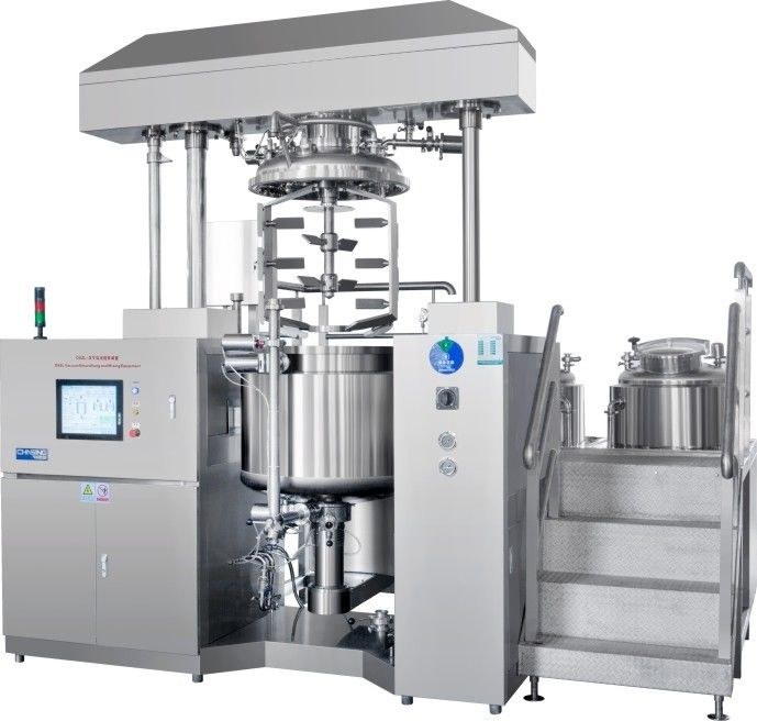 10000L化妆品乳化搅拌机带循环均质器三相200V