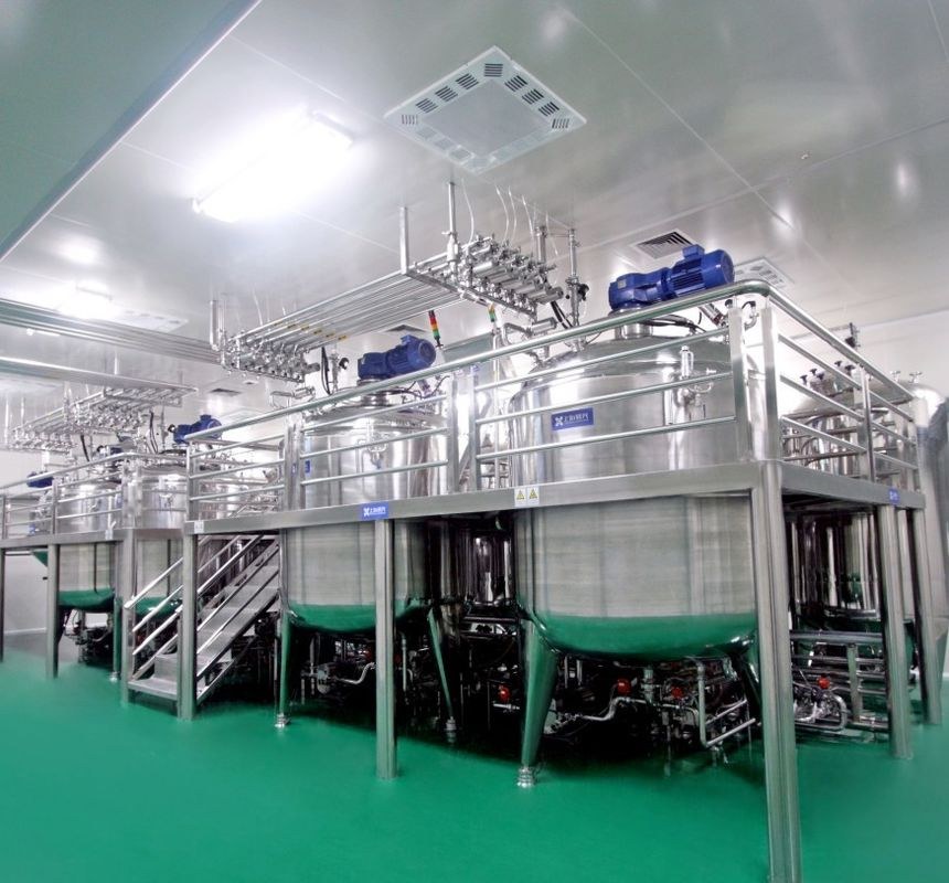 10000L 真空液体洗涤剂混合罐，带均质器选项