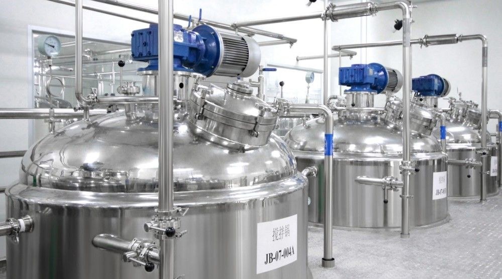 10000L 真空液体洗涤剂混合罐，带均质器选项